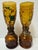 Vintage 1960s/70s Miniature Amber Stained Glass Oil Lanterns- Set of 2 For Sale - Image 4 of 8