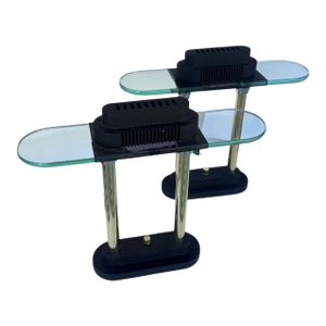 Pair of Vintage Postmodern Robert Sonneman Bankers Desk Lamp for George Kovacs