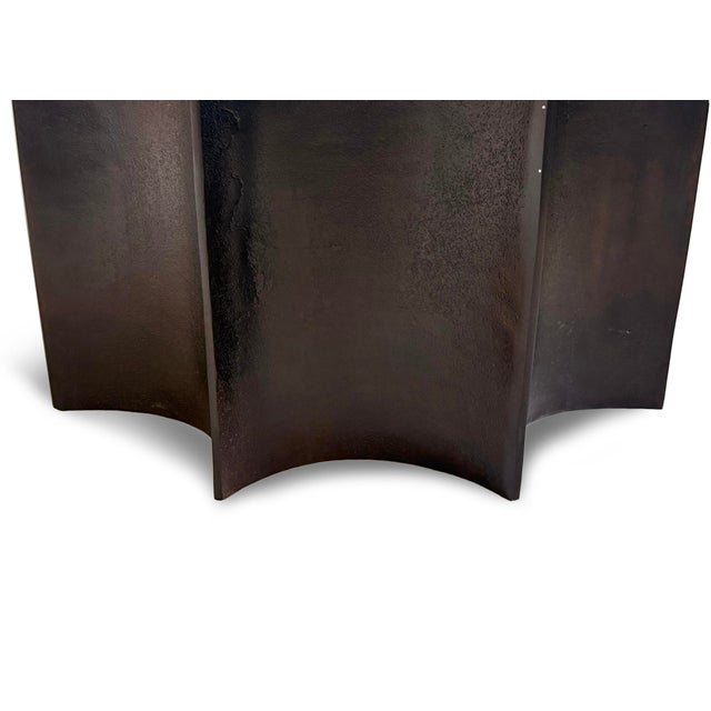 Metal Otto Bronze Round Coffee Table For Sale - Image 7 of 9
