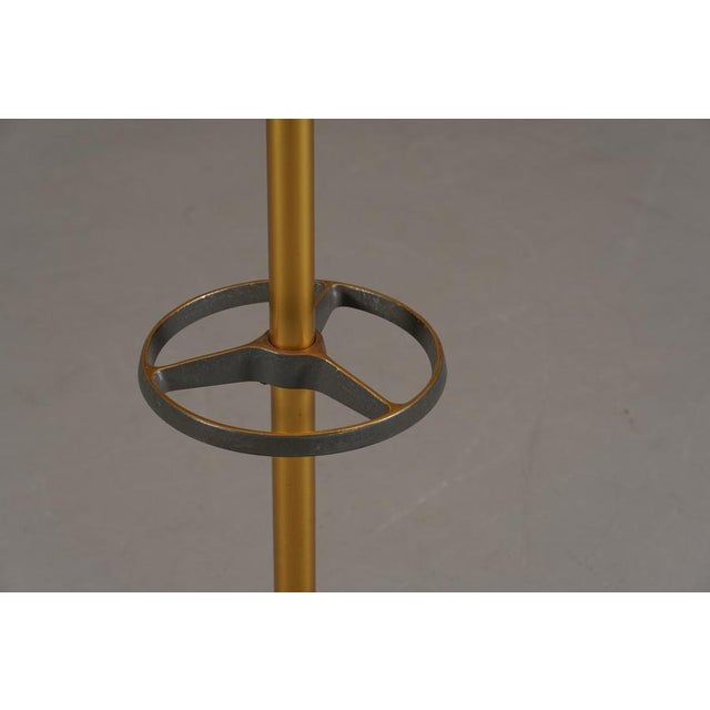 Vintage Brass & Metal Coat Stand from Jacques Adnet, France, 1950s For Sale - Image 4 of 7