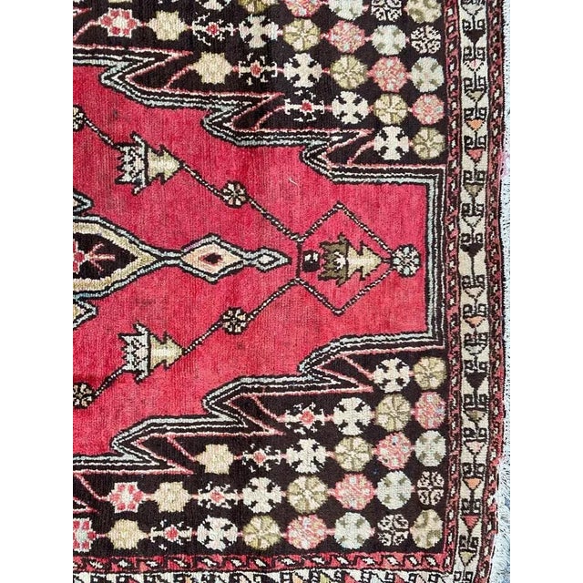 Vintage Rustic Wool Mazlaghan Rug, 1950s For Sale - Image 6 of 18