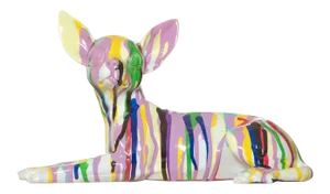 Interior Illusions Plus Graffiti Chihuahua Dog Laying - 11" long
