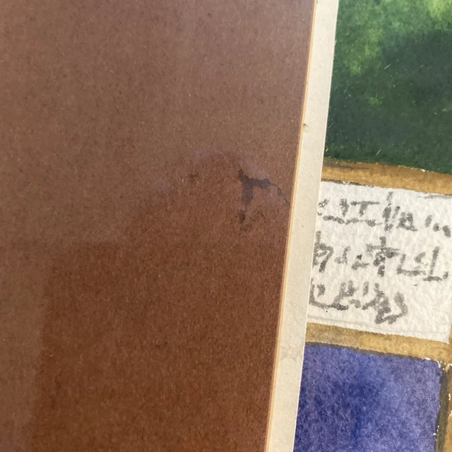 Vintage Watercolor Painting "Canton Flea Market" 1977, Framed For Sale - Image 10 of 10