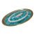 Italian Mid-Century Brass and Stone Inlay Oval Tray, 1970s For Sale