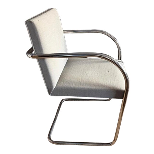 Mid Century Knoll International Brno Tubular Chrome Cantilever Chair - Signed and Dated 1979 For Sale