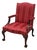 1990s Hickory Chair Chippendale Carved Mahogony Gainsborough Library Arm Chair Claw & Ball Feet For Sale
