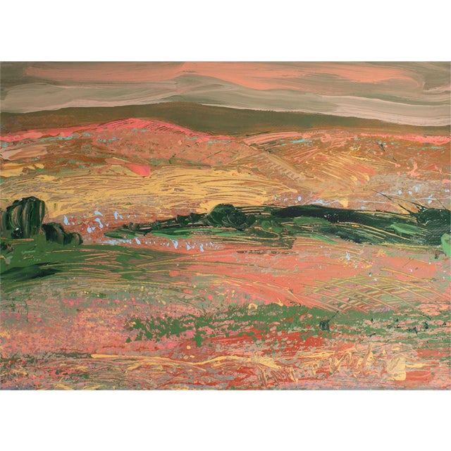 1980s Abstract Acrylic on Paper Painting by Harry Hilson For Sale - Image 4 of 7