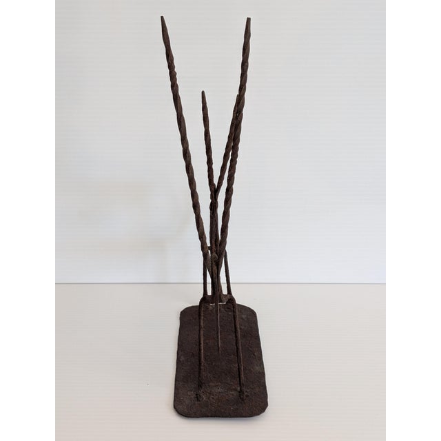 Vintage Bombara Tribe Oxidized Iron Antelopes Figurine For Sale - Image 4 of 6