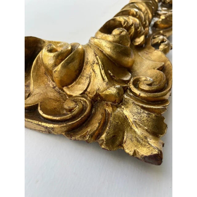 Late 18th Century Late 18th Century Baroque Florentine Hand Carved Giltwood Mirror For Sale - Image 5 of 12