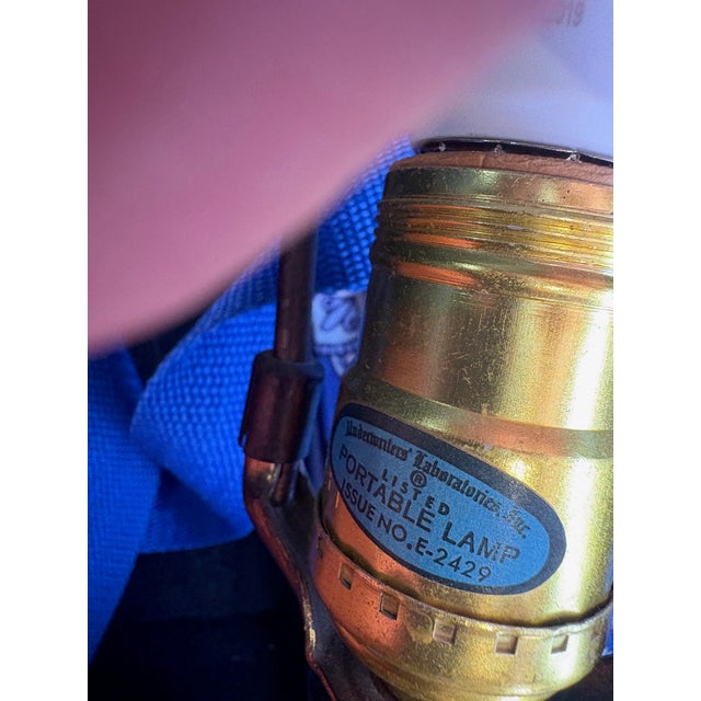 1970s Morris Greenspan Gold Porcelain Floral Hand-Painted Lamps - a Pair For Sale In Greenville, SC - Image 6 of 6