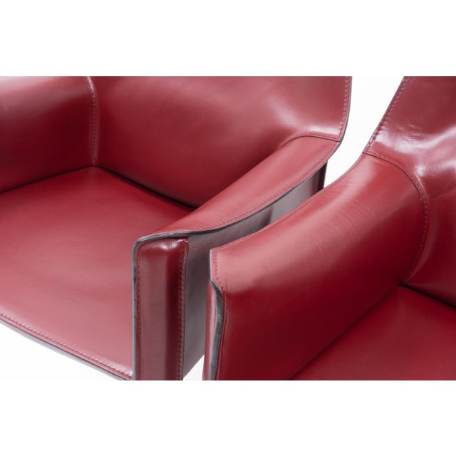Cab 413 Chairs by Mario Bellini for Cassina, 1990s, Set of 2 For Sale - Image 10 of 14
