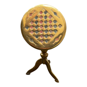 Miniature Brass Tilt-Top Games Table & Light Reflector