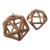 One-of-a-Kind Gilt Polyhedrons / Hanging Abstract Sculptures - A Pair For Sale