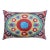 Contemporary Multi Color Geometric Velvet Throw Pillow & Down Insert For Sale