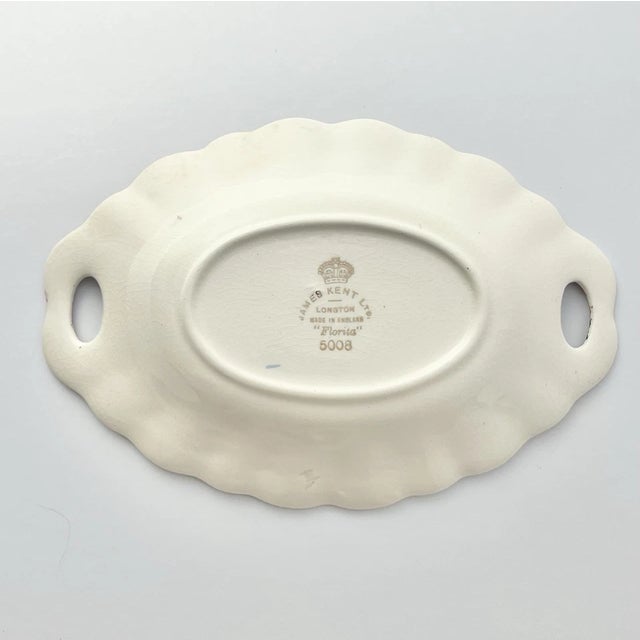 James Kent - England 1940s James Kent “Florita” Small English Ceramic Chintz Floral Rose Serving Dish For Sale - Image 4 of 6