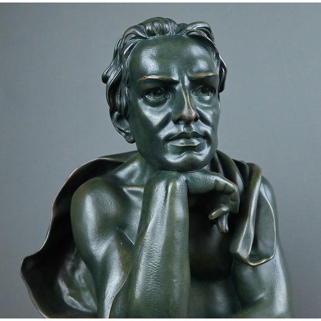 Metal Chiparus, Sculpture The Thinker, 1890s, Bronze For Sale - Image 7 of 18