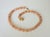 Peach Moonstone Beaded Necklace With Gold Plate Clasp For Sale - Image 10 of 10
