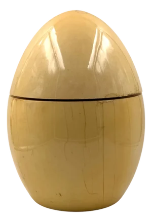 Large Egg-Shaped Parchment Box by Tommaso Barbi, 1970s