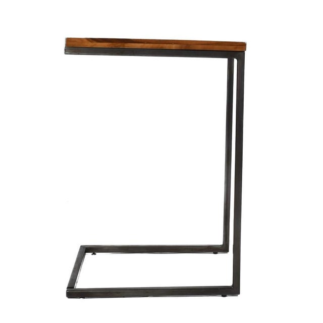 Walnut and Inlaid Pebbles Sofa Table For Sale - Image 4 of 6