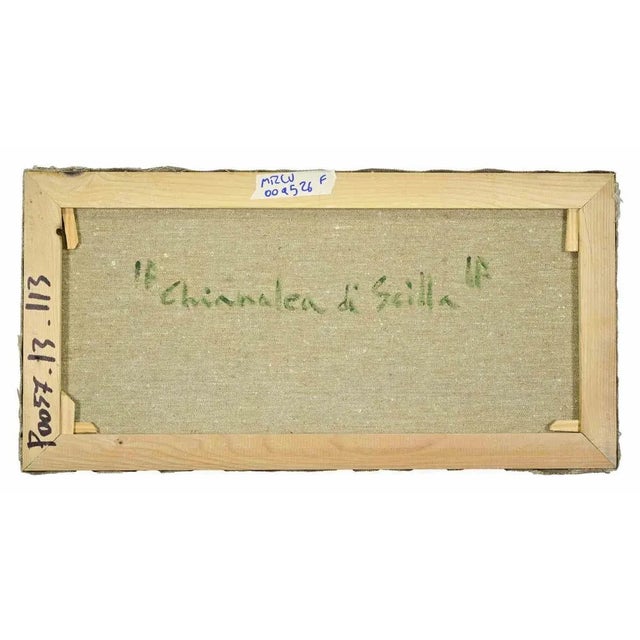 Contemporary Pino Romanò, View of Chianalea di Scilla, Oil Painting, 1990s For Sale - Image 3 of 4