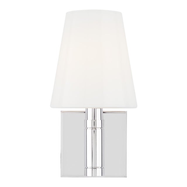 Thomas O'Brien by Visual Comfort Studio Beckham Classic Square Sconce, Silver For Sale