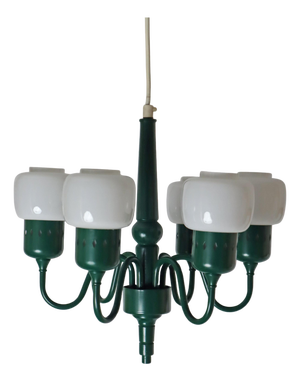 Forest Green Model 526 Chandelier attributed to Hans-Agne Jakobsson, Sweden, 1970s