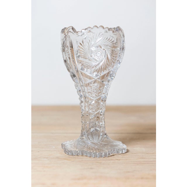 American American Brilliant Cut Glass Trumpet Vase, Late 19th–Early 20th Century For Sale - Image 3 of 5