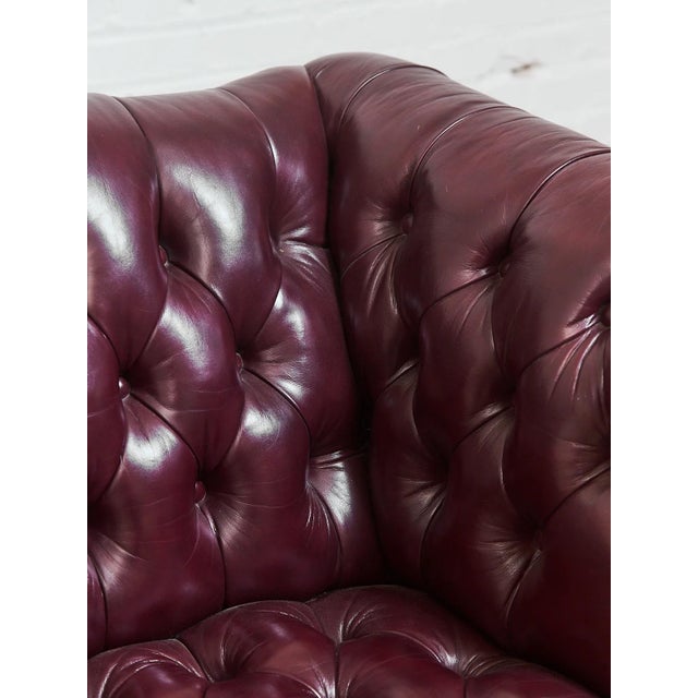 Mid 20th Century Mid 20th Century Chesterfield Vintage Rolled Arm Librarian, Sofa For Sale - Image 5 of 12