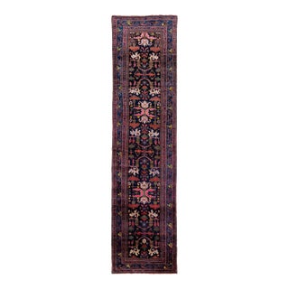 Multicolor Allover Antique Malayer Wool Runner Handmade From the 1900s For Sale