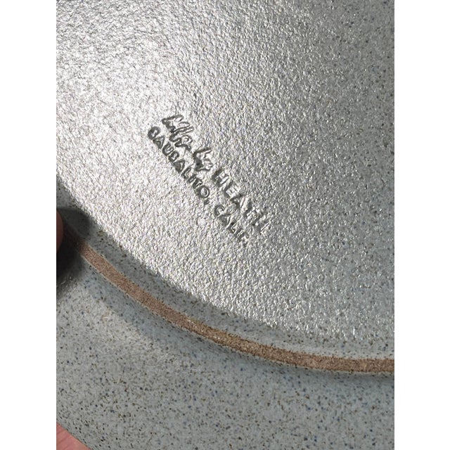 Mid 20th Century Mid Century Modern Pale Blue Speckled Edith Heath Ceramics10.5” Dinner Plates - Set of Fourteen(14) For Sale In Chicago - Image 6 of 6