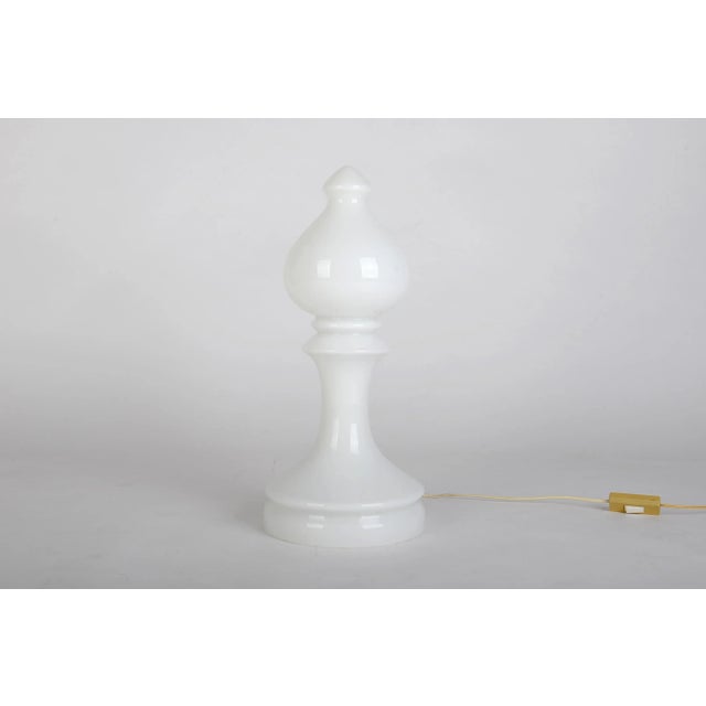 Mid-Century Glass Chess Lamp by Ivan Jakes, 1970s For Sale - Image 4 of 4