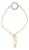 Gold Vermeil Diamond Accent Circle Lariat Bolo Bracelet For Sale