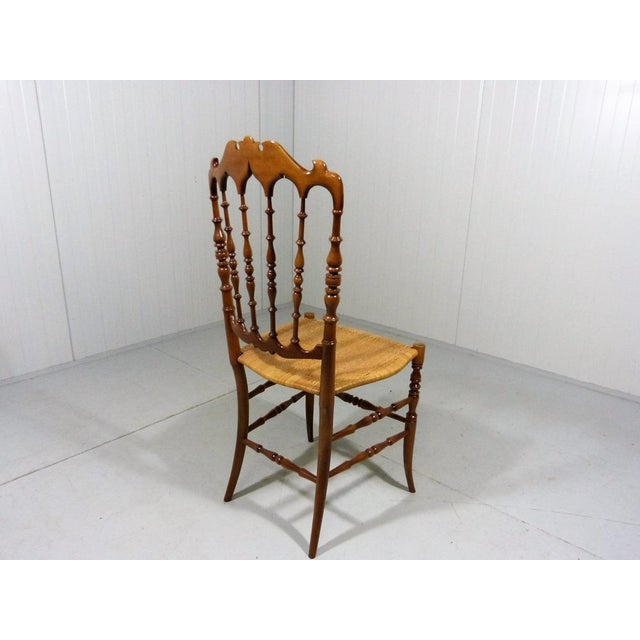 Wooden Chiavari Chair with Caned Seat, 1960s For Sale - Image 6 of 12