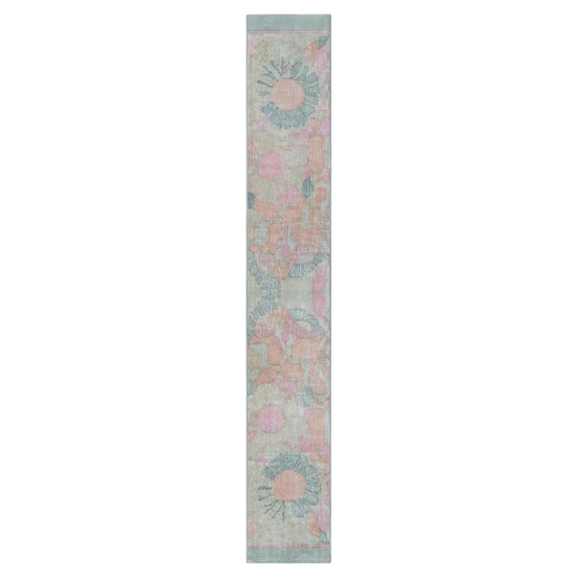 Modern Silk Fragment Runner by Doris Leslie Blau For Sale