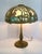 Miller Lamp Company Antique Miller Lamp Co. Slag Glass Table Lamp For Sale - Image 4 of 12