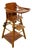 Wooden Children's High Chair with Tray and Footrest For Sale