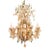 19th Century Italian Tole and Green Crystal Drop Chandelier For Sale