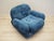 Italian Blue Armchair, Italy, 1970s For Sale - Image 10 of 15