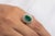 Metal Oval Cut Emerald Diamond Cocktail Ring Size 7 For Sale - Image 7 of 11