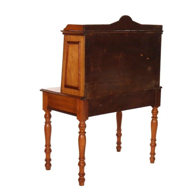 Antique Victorian Chestnut & Walnut Plantation Drop Front Desk C1890 For Sale - Image 9 of 18