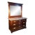 1880s Victorian Eastlake Walnut + Marble Dresser With Cheval Mirror For Sale