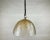 Gold Vintage Mid-Century German Pendant Lamp with Brass & Textured Ombre Glass Shade from Peil Putzler, 1960s For Sale - Image 8 of 8