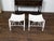 Pair of Vintage English Egyptian Revival White Thebes Stools with Curving Seats For Sale - Image 9 of 12