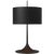 Modern Barbara Barry by Visual Comfort Signature Spinet 26" Modern Trumpet Table Lamp in Matte Black with Black Shade For Sale - Image 3 of 3
