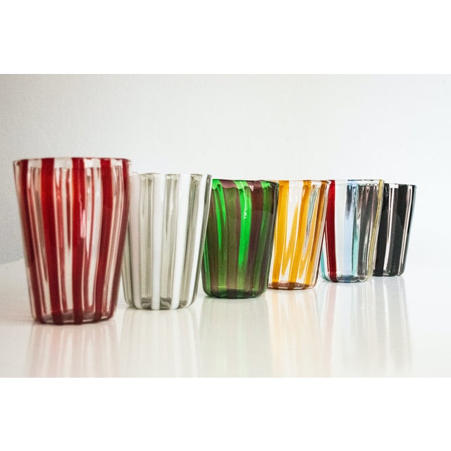 Black Italian Murano Glassware by Mariana Iskra for Ribes Studio, 2004, Set of 6 For Sale - Image 8 of 10