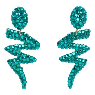 Richard Kerr Turquoise Jeweled Earrings For Sale