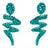 Richard Kerr Turquoise Jeweled Earrings For Sale