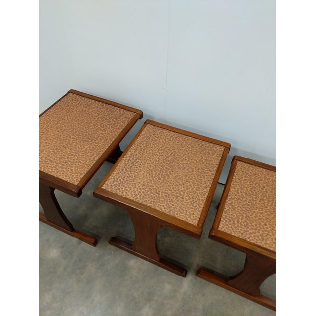 Set of Vintage Mid Century Modern Teak Nesting Tables by G Plan For Sale In New York - Image 6 of 11