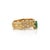 Metal Oval Emerald & Diamond Vintage-Inspired Luxury Statement Ring in 18k Yellow Gold Size 4 For Sale - Image 7 of 17