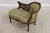 French Vintage French Louis XV Style Small Chaise Lounge For Sale - Image 3 of 17